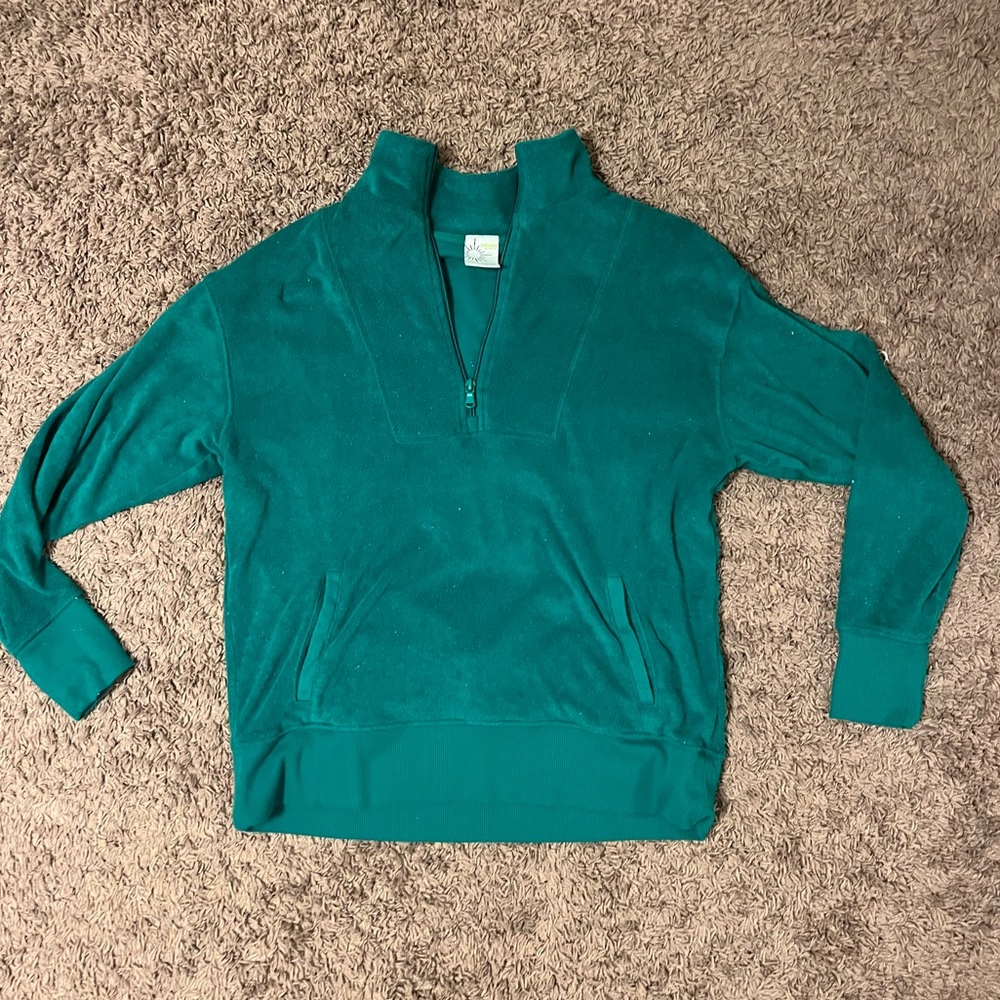 Aerie terry cloth quarter zip jacket